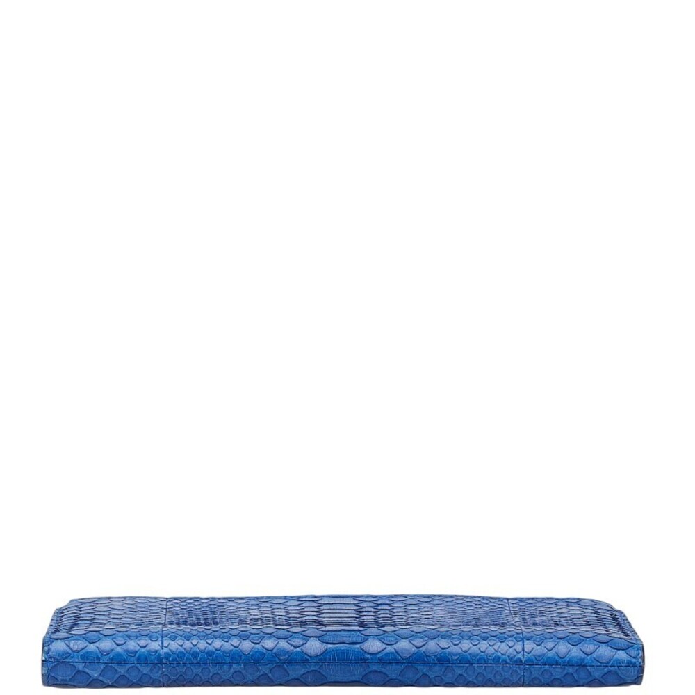 Celine clutch blue leather bag crocodile Trio - Picture 3 of 9
